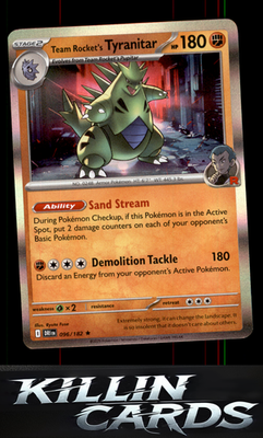 Team Rocket's Tyranitar 096/182 Pokemon Rare SV10: Destined Rivals Card NM