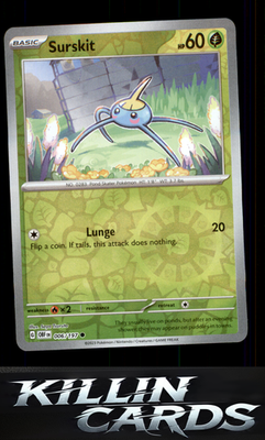 Reverse Holofoil Surskit 006/197 Pokemon Common SV03: Obsidian Flames Card LP