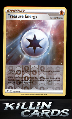 Reverse Holofoil Treasure Energy 165/203 Pokemon Uncommon SWSH07: Evolving Skies
