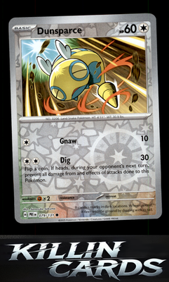 Reverse Holofoil Dunsparce 079/131 Pokemon Common SV: Prismatic Evolutions Card