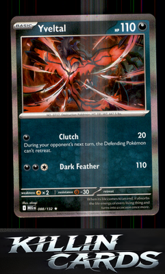 Yveltal 088/132 Pokemon Rare ME01: Mega Evolution Card NM
