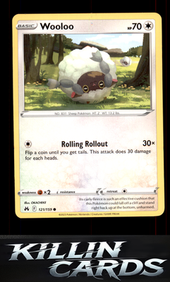 Wooloo 121/159 Pokemon Common SWSH: Crown Zenith Card NM