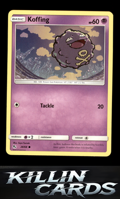 Koffing 28/68 Pokemon Common Hidden Fates Card NM