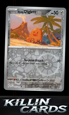 Reverse Holofoil Alolan Diglett 122/191 Pokemon Common SV08: Surging Sparks Card