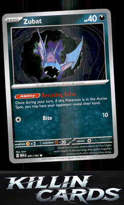 Zubat 041/165 Pokemon Common SV: Scarlet & Violet 151 Card NM