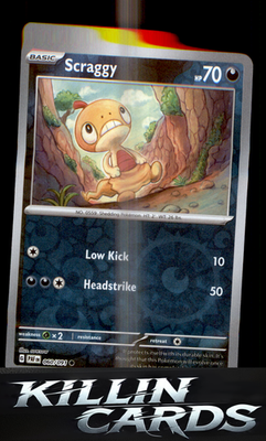 Reverse Holofoil Scraggy 060/091 Pokemon Common SV: Paldean Fates Card NM