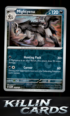 Reverse Holofoil Mightyena 114/167 Pokemon Uncommon SV06: Twilight Masquerade Ca