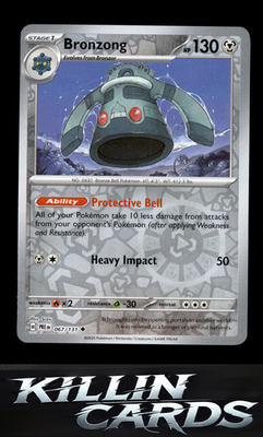 Reverse Holofoil Bronzong 067/131 Pokemon Uncommon SV: Prismatic Evolutions Card