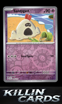 Reverse Holofoil Sandygast 090/191 Pokemon Common SV08: Surging Sparks Card NM