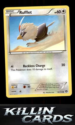 Rufflet 92/114 Pokemon Common XY - Steam Siege Card LP