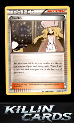 Caitlin 78/101 Pokemon Uncommon Plasma Blast Card LP