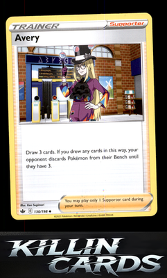 Avery 130/198 Pokemon Uncommon SWSH06: Chilling Reign Card NM