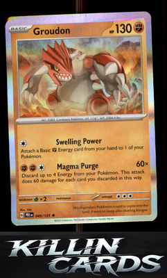 Groudon 049/131 Pokemon Rare SV: Prismatic Evolutions Card NM