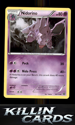 Nidorino 44/114 Pokemon Uncommon XY - Steam Siege Card NM