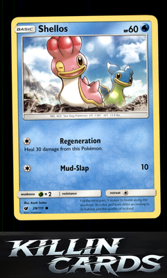 Shellos 29/111 Pokemon Common SM - Crimson Invasion Card NM