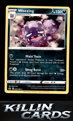 Weezing 095/198 Pokemon Rare SWSH06: Chilling Reign Card NM