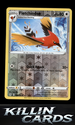 Reverse Holofoil Fletchinder 139/203 Pokemon Uncommon SWSH07: Evolving Skies Car