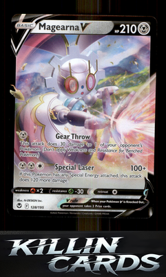 Magearna V 128/195 Pokemon Ultra Rare SWSH12: Silver Tempest Card NM