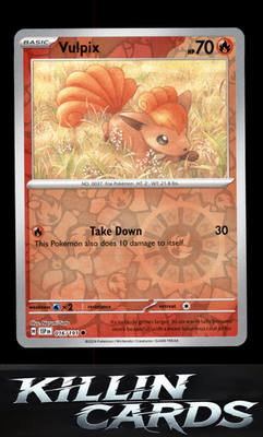Reverse Holofoil Vulpix 016/191 Pokemon Common SV08: Surging Sparks Card NM