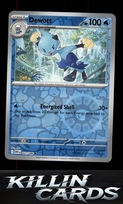 Reverse Holofoil Dewott 022/086 Pokemon Common SV: White Flare Card NM