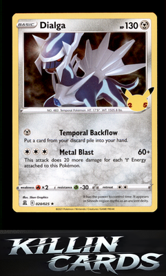 Dialga 020/025 Pokemon Holo Rare Celebrations Card NM