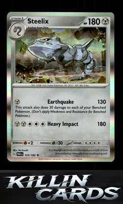 Steelix - 125/182 125/182 Pokemon Rare SV04: Paradox Rift Card NM