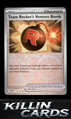 Reverse Holofoil Team Rocket's Venture Bomb 179/182 Pokemon Uncommon SV10: Desti
