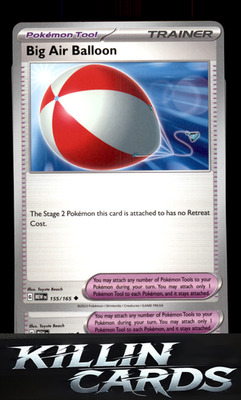 Big Air Balloon 155/165 Pokemon Uncommon SV: Scarlet & Violet 151 Card NM
