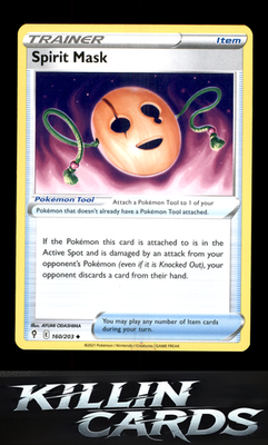 Spirit Mask 160/203 Pokemon Uncommon SWSH07: Evolving Skies Card NM