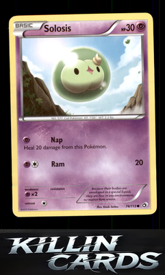 Solosis (74) 74/113 Pokemon Common Legendary Treasures Card NM