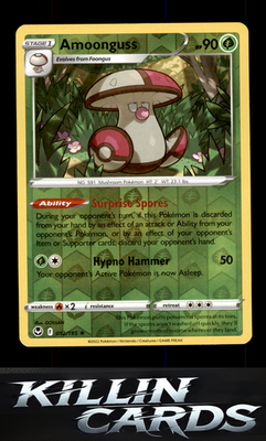 Reverse Holofoil Amoonguss 012/195 Pokemon Rare SWSH12: Silver Tempest Card NM