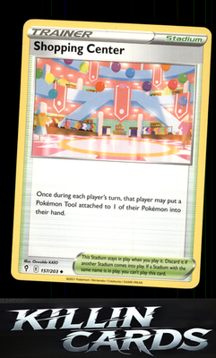 Shopping Center 157/203 Pokemon Uncommon SWSH07: Evolving Skies Card NM