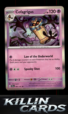 Cofagrigus 083/191 Pokemon Rare SV08: Surging Sparks Card NM