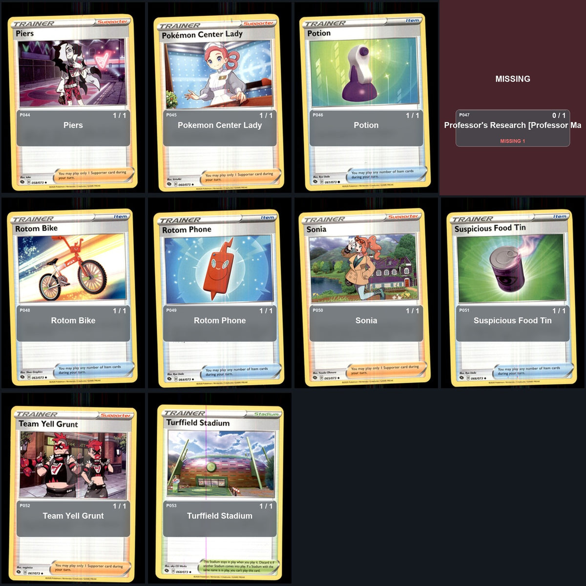 Pokemon TCG Champion's Path C/UC/R Standard Set 29 Cards