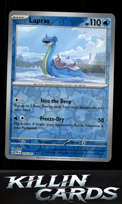 Reverse Holofoil Lapras 016/091 Pokemon Common SV: Paldean Fates Card NM