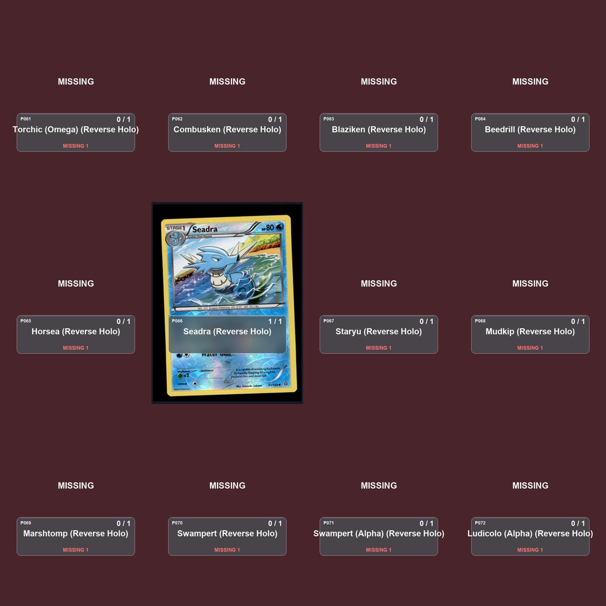 Pokemon TCG XY - Primal Clash Reverse Holo Master Set 15 Reverse Holo Card