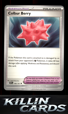 Colbur Berry 168/191 Pokemon Uncommon SV08: Surging Sparks Card LP