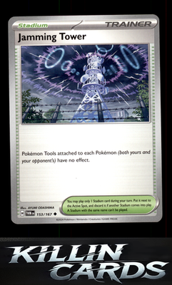 Jamming Tower 153/167 Pokemon Uncommon SV06: Twilight Masquerade Card NM