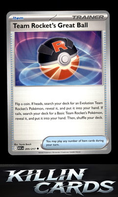 Team Rocket's Great Ball 205/217 Pokemon Uncommon ME: Ascended Heroes Card NM