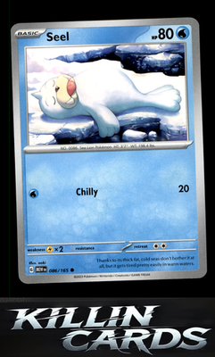 Seel 086/165 Pokemon Common SV: Scarlet & Violet 151 Card NM