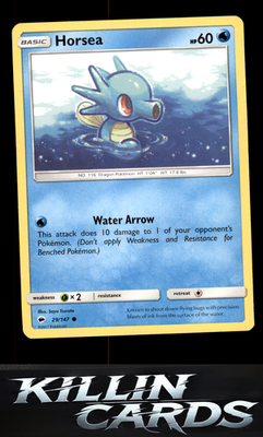 Horsea 29/147 Pokemon Common SM - Burning Shadows Card LP