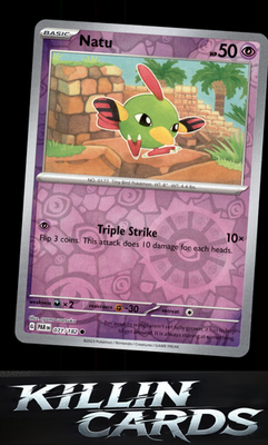 Reverse Holofoil Natu 071/182 Pokemon Common SV04: Paradox Rift Card NM