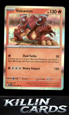 Volcanion 022/182 Pokemon Rare SV04: Paradox Rift Card NM