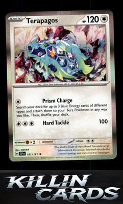 Terapagos 161/191 Pokemon Rare SV08: Surging Sparks Card NM
