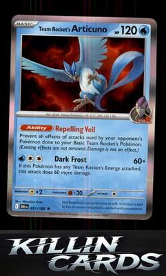Team Rocket's Articuno 051/182 Pokemon Rare SV10: Destined Rivals Card NM