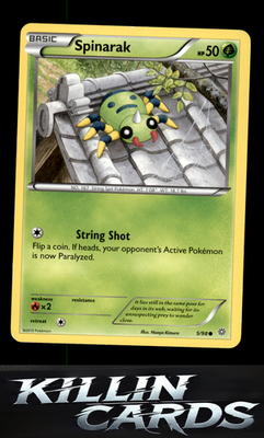 Spinarak 5/98 Pokemon Common XY - Ancient Origins Card LP