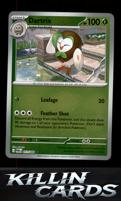 Reverse Holofoil Dartrix 011/088 Pokemon Common ME03: Perfect Order Card NM