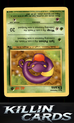 Ekans 46/62 Pokemon Common Fossil Card LP