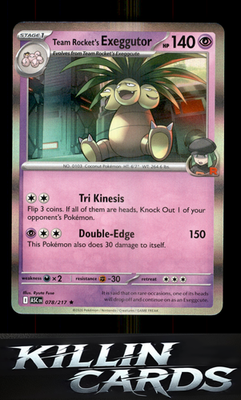 Team Rocket's Exeggutor 078/217 Pokemon Rare ME: Ascended Heroes Card NM