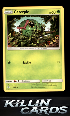 Caterpie 1/68 Pokemon Common Hidden Fates Card NM